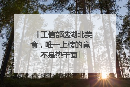 工信部选湖北美食，唯一上榜的竟不是热干面