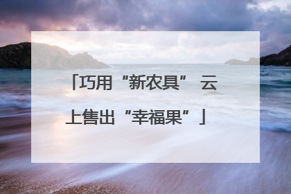 巧用“新农具” 云上售出“幸福果”