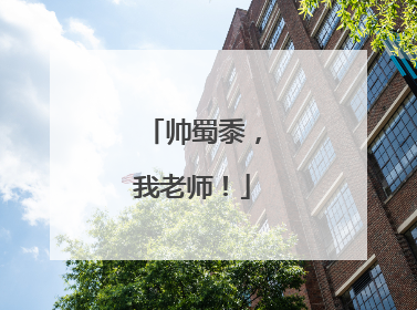 帅蜀黍，我老师！