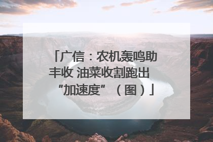 广信：农机轰鸣助丰收 油菜收割跑出“加速度”（图）