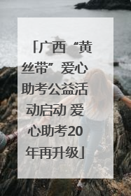 广西“黄丝带”爱心助考公益活动启动 爱心助考20年再升级