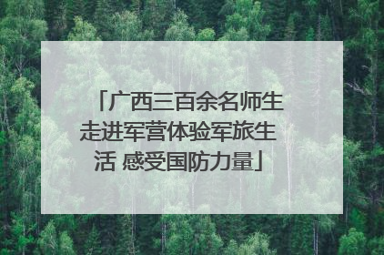 广西三百余名师生走进军营体验军旅生活 感受国防力量