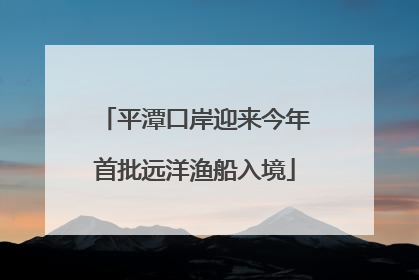 平潭口岸迎来今年首批远洋渔船入境