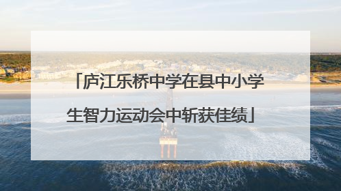 庐江乐桥中学在县中小学生智力运动会中斩获佳绩