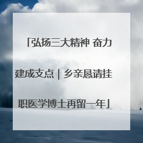 弘扬三大精神 奋力建成支点｜乡亲恳请挂职医学博士再留一年