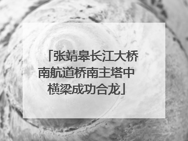 张靖皋长江大桥南航道桥南主塔中横梁成功合龙