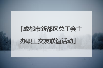成都市新都区总工会主办职工交友联谊活动