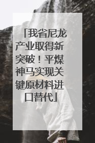 我省尼龙产业取得新突破！平煤神马实现关键原材料进口替代
