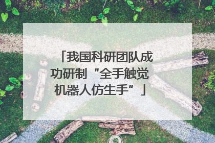 我国科研团队成功研制“全手触觉机器人仿生手”