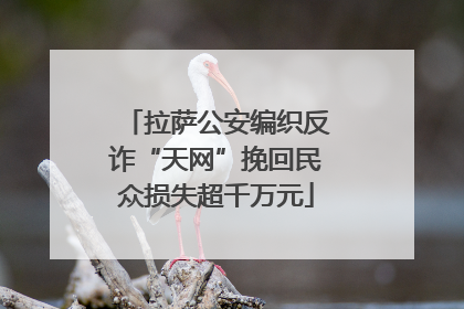 拉萨公安编织反诈“天网”挽回民众损失超千万元