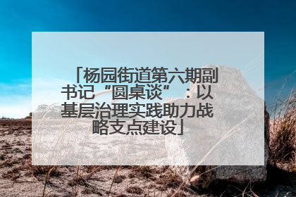 杨园街道第六期副书记“圆桌谈”：以基层治理实践助力战略支点建设