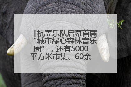 杭盖乐队启幕首届“城市绿心森林音乐周”，还有5000平方米市集、60余场免费活动等你来