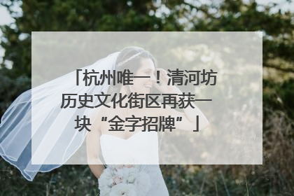 杭州唯一！清河坊历史文化街区再获一块“金字招牌”