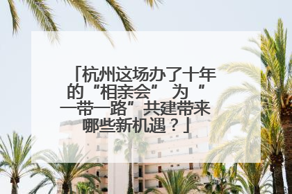 杭州这场办了十年的“相亲会” 为“一带一路”共建带来哪些新机遇？