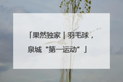 果然独家｜羽毛球，泉城“第一运动”