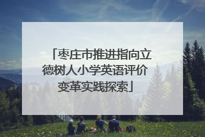 枣庄市推进指向立德树人小学英语评价变革实践探索