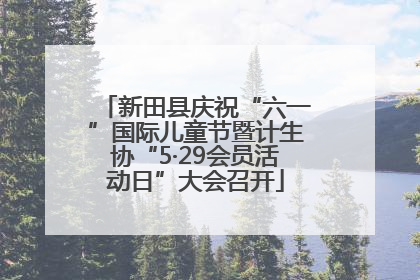 新田县庆祝“六一”国际儿童节暨计生协“5·29会员活动日”大会召开