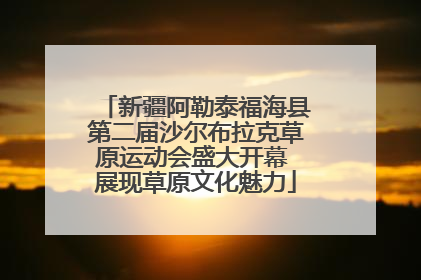 新疆阿勒泰福海县第二届沙尔布拉克草原运动会盛大开幕 展现草原文化魅力
