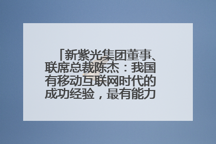 新紫光集团董事、联席总裁陈杰：我国有移动互联网时代的成功经验，最有能力做好AI应用创新