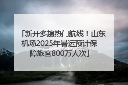 新开多趟热门航线！山东机场2025年暑运预计保障旅客800万人次
