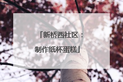 新桥西社区：制作纸杯蛋糕