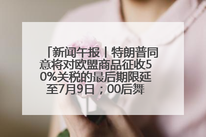新闻午报丨特朗普同意将对欧盟商品征收50%关税的最后期限延至7月9日；00后舞蹈老师“花式”推介家乡岳阳>>