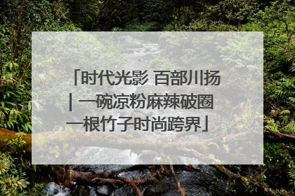 时代光影 百部川扬｜一碗凉粉麻辣破圈 一根竹子时尚跨界