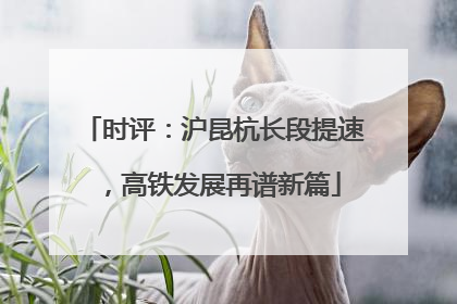 时评：沪昆杭长段提速，高铁发展再谱新篇