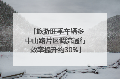 旅游旺季车辆多 中山路片区调流通行效率提升约30%