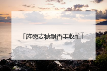 旌德麦穗飘香丰收忙