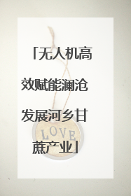无人机高效赋能澜沧发展河乡甘蔗产业