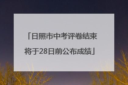 日照市中考评卷结束 将于28日前公布成绩
