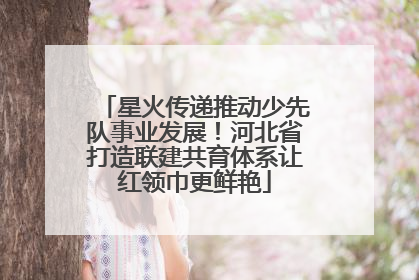 星火传递推动少先队事业发展！河北省打造联建共育体系让红领巾更鲜艳