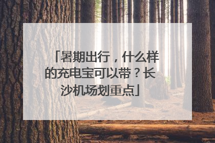 暑期出行，什么样的充电宝可以带？长沙机场划重点