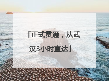 正式贯通，从武汉3小时直达