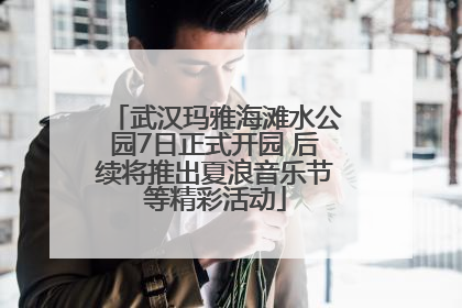 武汉玛雅海滩水公园7日正式开园 后续将推出夏浪音乐节等精彩活动