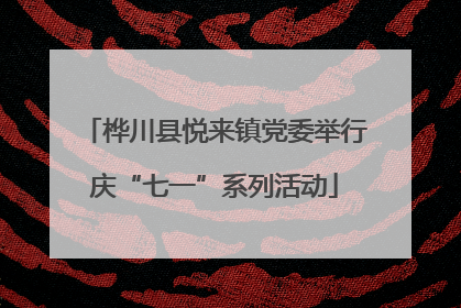 桦川县悦来镇党委举行庆“七一”系列活动