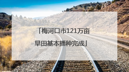 梅河口市121万亩旱田基本播种完成