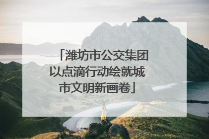 潍坊市公交集团以点滴行动绘就城市文明新画卷