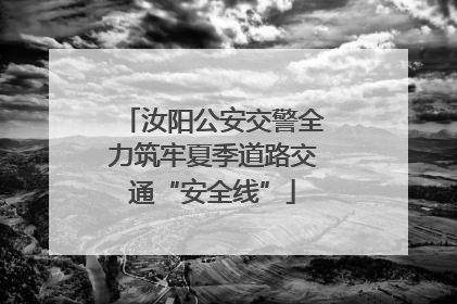 汝阳公安交警全力筑牢夏季道路交通“安全线”