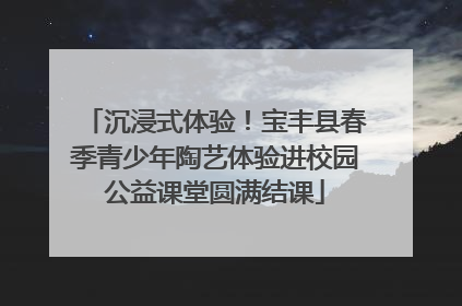 沉浸式体验！宝丰县春季青少年陶艺体验进校园公益课堂圆满结课