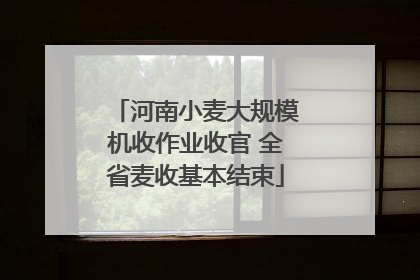 河南小麦大规模机收作业收官 全省麦收基本结束
