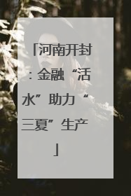 河南开封：金融“活水”助力“三夏”生产