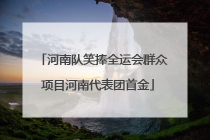 河南队笑捧全运会群众项目河南代表团首金