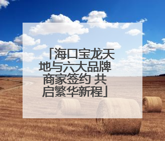 海口宝龙天地与六大品牌商家签约 共启繁华新程