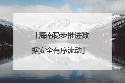 海南稳步推进数据安全有序流动