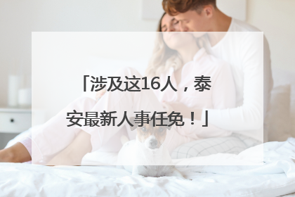 涉及这16人，泰安最新人事任免！
