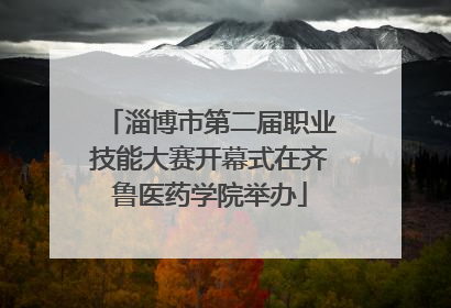 淄博市第二届职业技能大赛开幕式在齐鲁医药学院举办