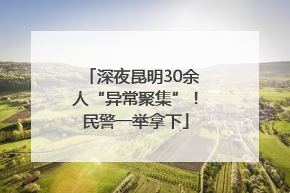 深夜昆明30余人“异常聚集”！民警一举拿下