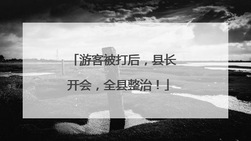 游客被打后，县长开会，全县整治！